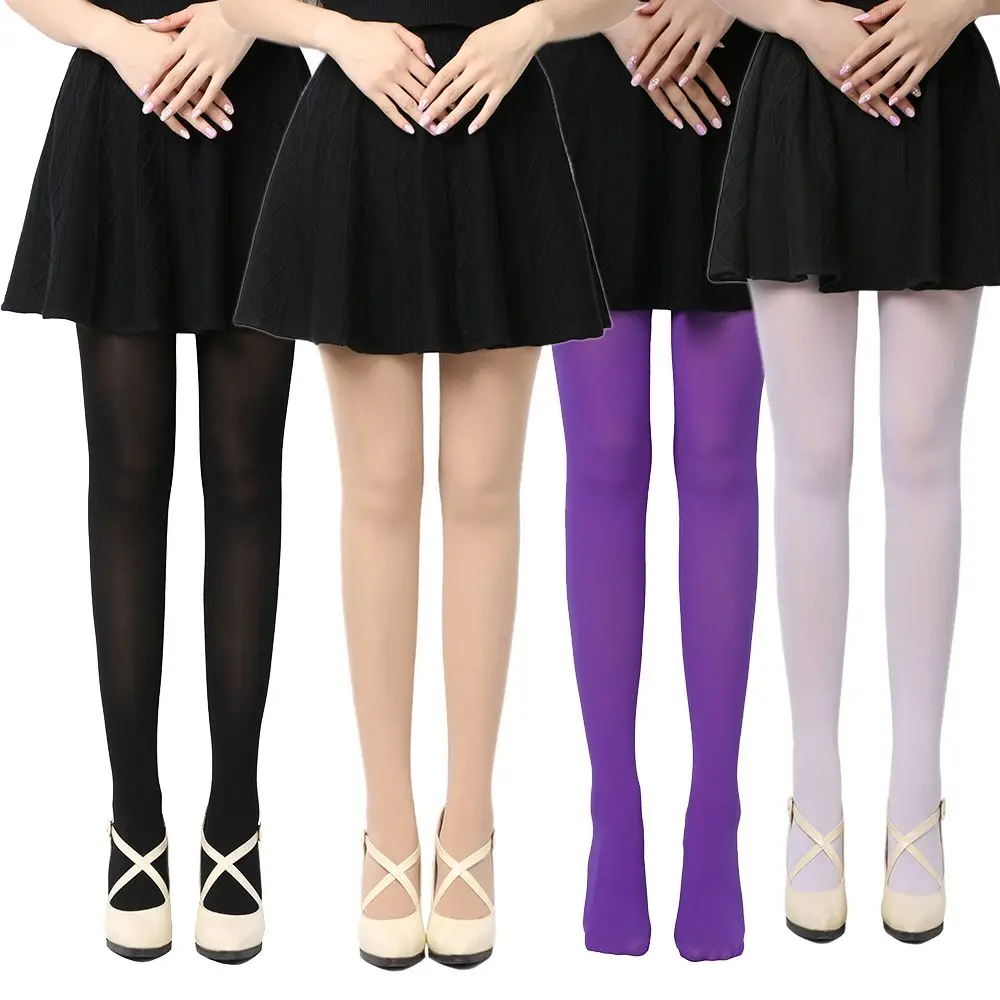 

8 Colors Women's Spring Autumn Footed Thick Opaque Stockings Pantyhose Tights Footed Socks Beauty