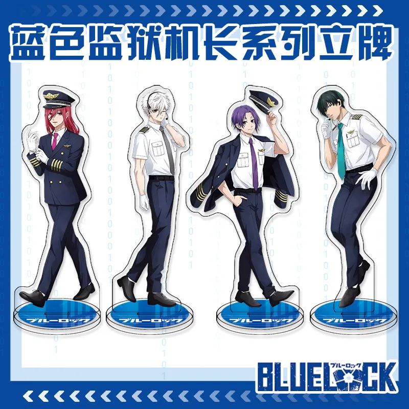 Plaques sur pied en acrylique Transparent, 15Cm, pour serrure bleue, Anime Isagi Yoichi Meguru Kunigami, ornement de bureau