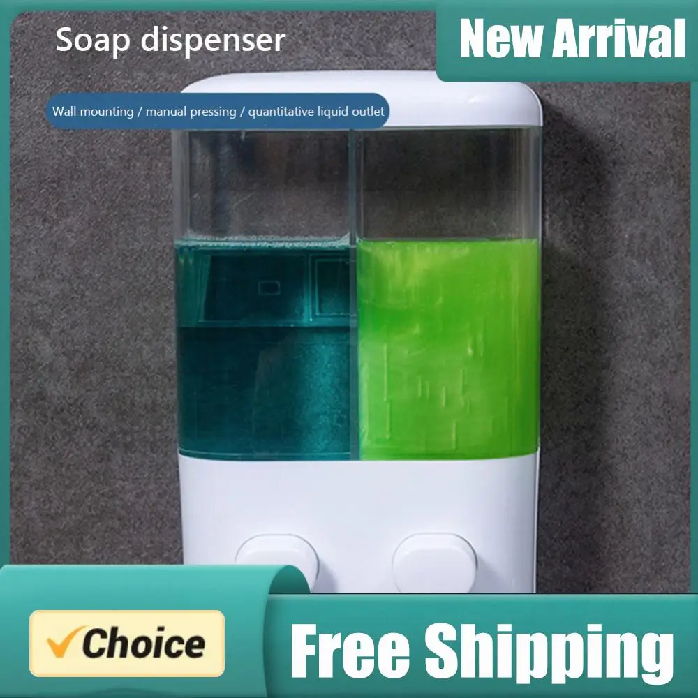 

500/1000ML Liquid Soap Dispenser Wall-Mount Liquid Soap Pump Dispenser Multifunction Hand Liquid Dispenser for Bathroom Washroom