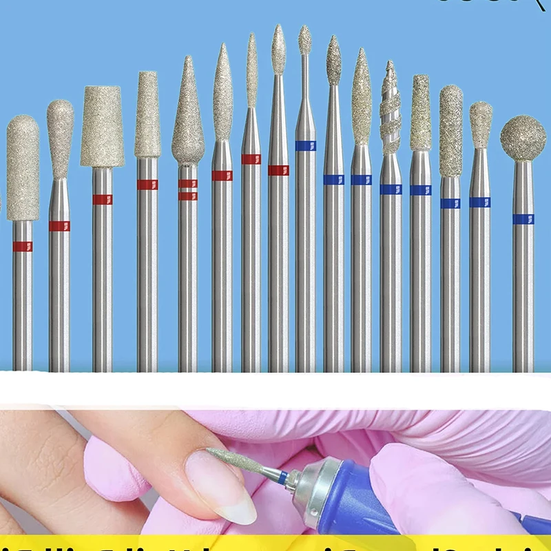 Cono invertito Punta per cuticole russa 2.5 * 2.5mm Punte per trapano per unghie Trapano elettrico per manicure Accessori per unghie con fresa rotativa