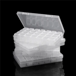 28/56 Girds Adjustable Plastic Storage Box Beads Ring Pendant Box for Jewelry Nail Art Diamond Painting Supplies Container Boxes