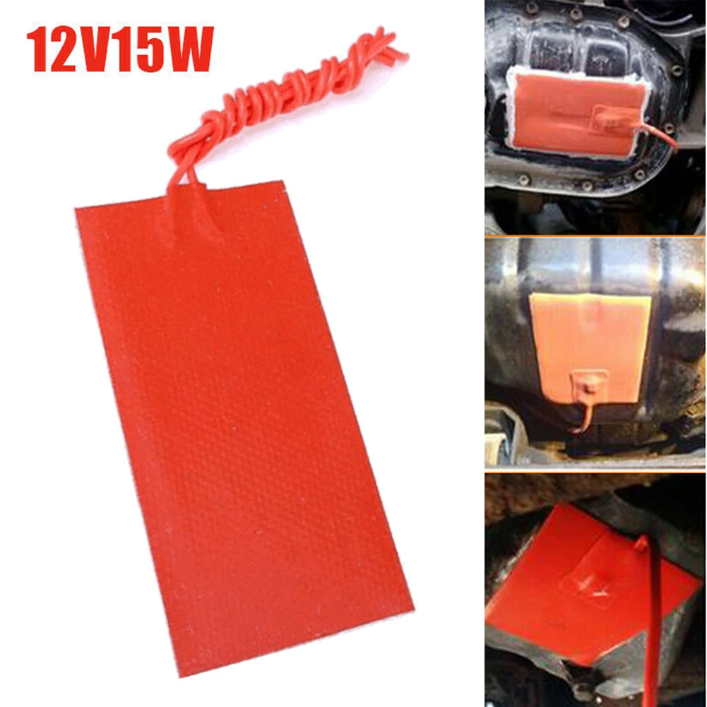 Almohadilla calefactora de silicona para tanque de combustible de coche, almohadilla calefactora de goma para impresora 3D, 12V, 15W, accesorios de calentamiento