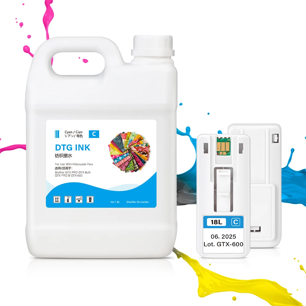 حبر Winnerjet 1800 مل GTX DTG مع شريحة استخدام مرة واحدة لطابعة Brother GTX PRO GTX السائبة GTX PRO B #2