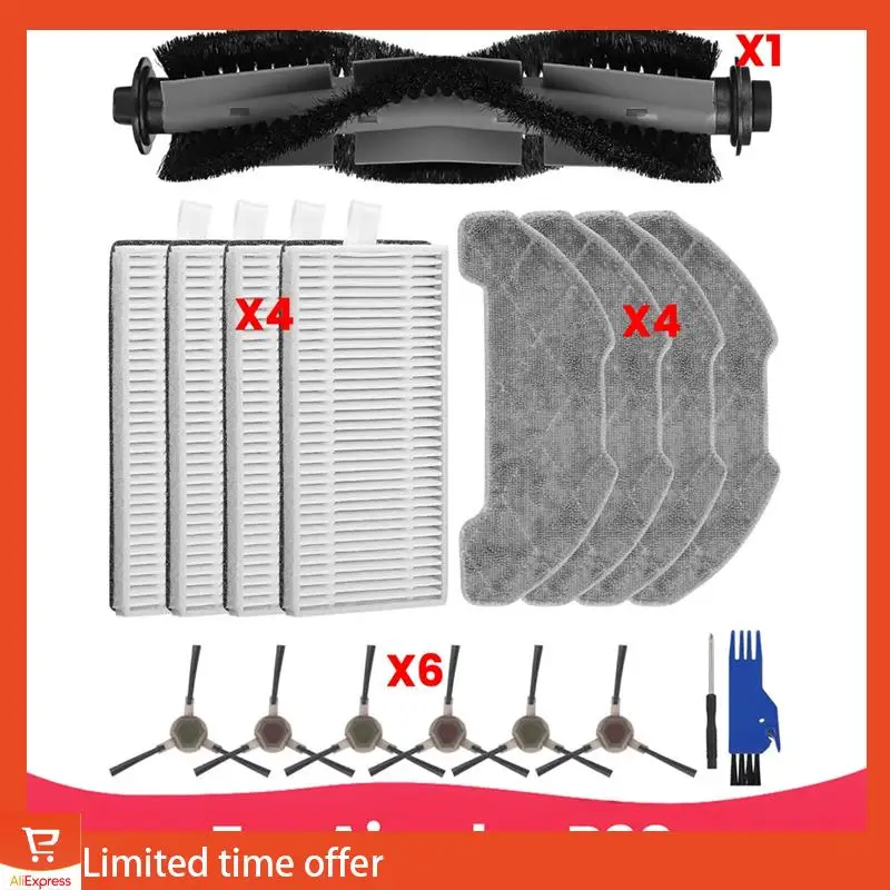 Fresh For Airrobo P20 Robot Vacuum Cleaner Main Side Brushes HEPA Filters Mop Cloth Dust Bags Replacement Parts