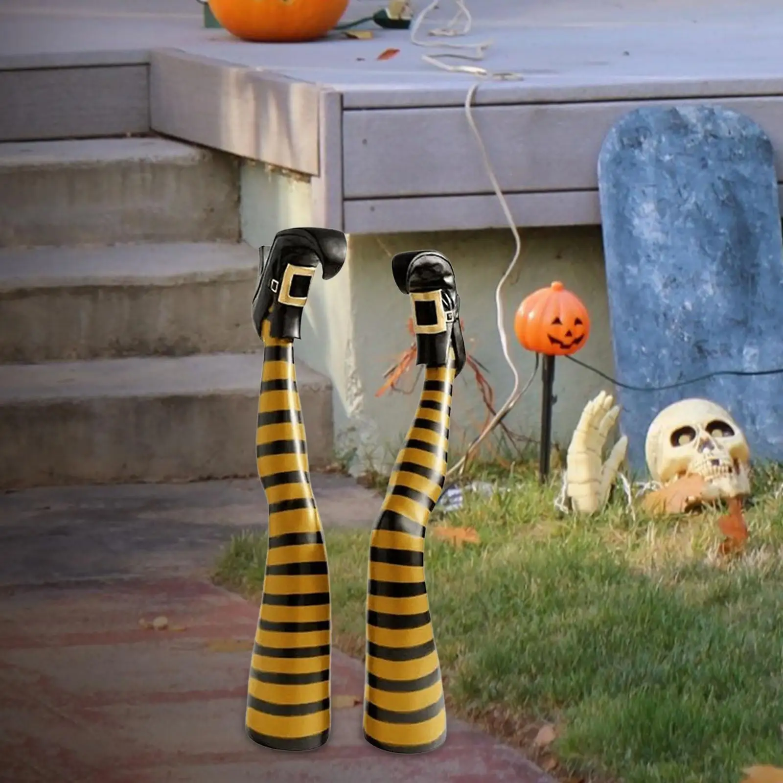 

Реквизит с ногами злой ведьмы, декор на Хэллоуин, 16-дюймовый, забавный, новинка, украшение на Хэллоуин для уличного патио, товары для вечеринок, двор