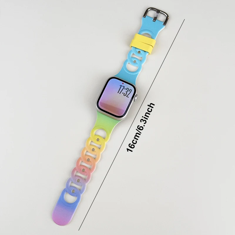 Silicone Sport Strap For Apple Watch Band Ultra 49mm 40mm 41mm 44mm 45mm 46mm correa bracelet iwatch Series 11 10 9 8 7 6 5 4 se - view 6