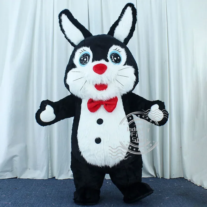 2M/2.6M/3M Giant Easter Furry Rabbitl Inflatable Costume Christmas Mascot Clothing Giant Children's Dolls Cosplay Costume Gifts