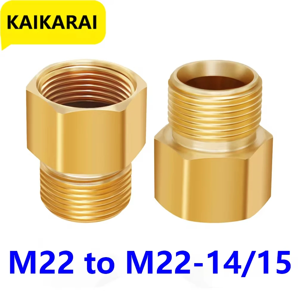 Pressure Washer Coupler M22 15mm Female Thread to M22 14mm Male Quick Fitting For Washer Gun Connection Hose Nozzle Car Wash