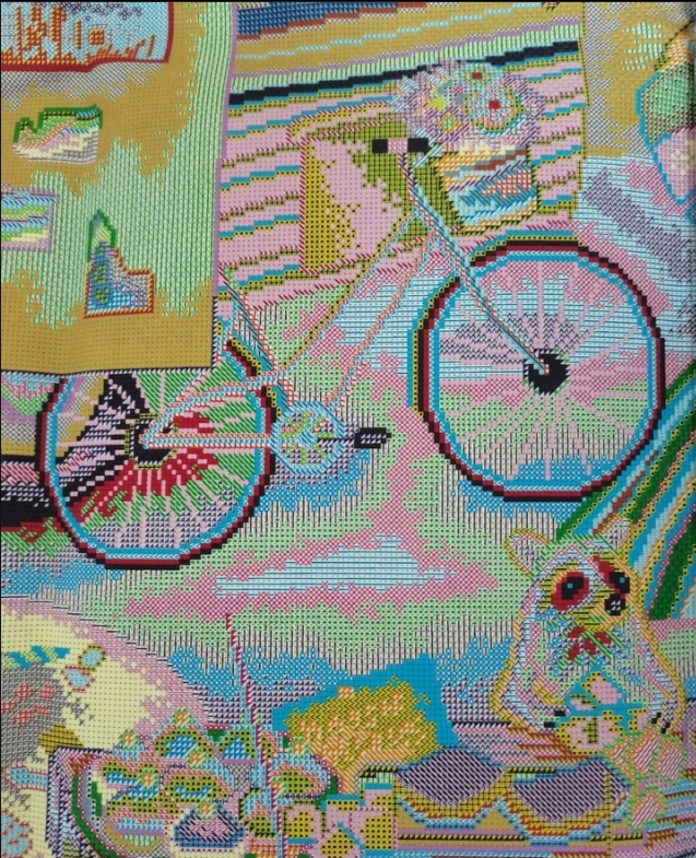 

16CT 119X91cm Beach camping Pre-Printed Cross Stitch DIY Embroidery Set Handicraft Floss Needle Crafts 139 Colors