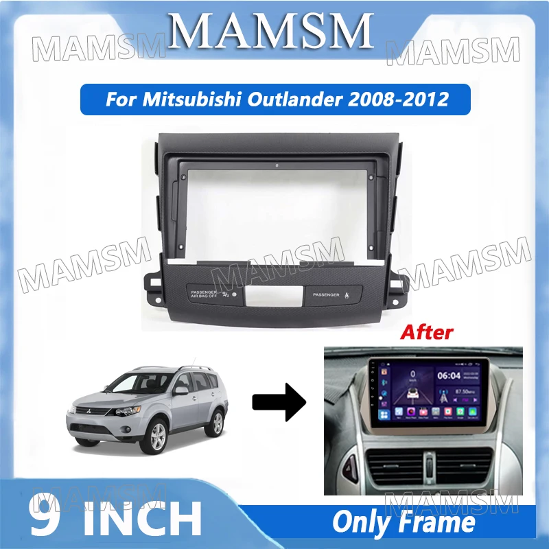 

2 Din Radio Frame Adapter For Mitsubishi Outlander 2008-2012 Car Android Player DVD Audio Panel Mount Installation Fascia Frame