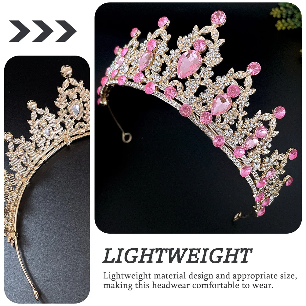 

Baroque Crown Headpiece Rhinestone Wedding Tiara For Women Bridal Party Festival Cosplay Photography Hair Accessory