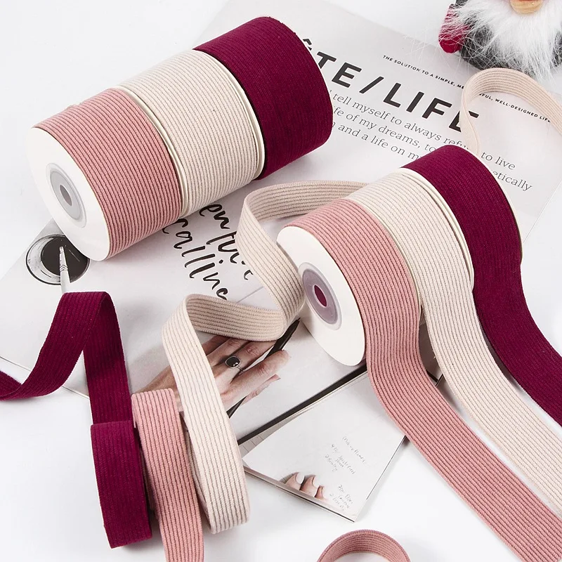 5yards Double Sided Soft Corduroy Ribbon for DIY Hair Bows Craft  Accessories Clothing Material Wedding Gift Box Decoration