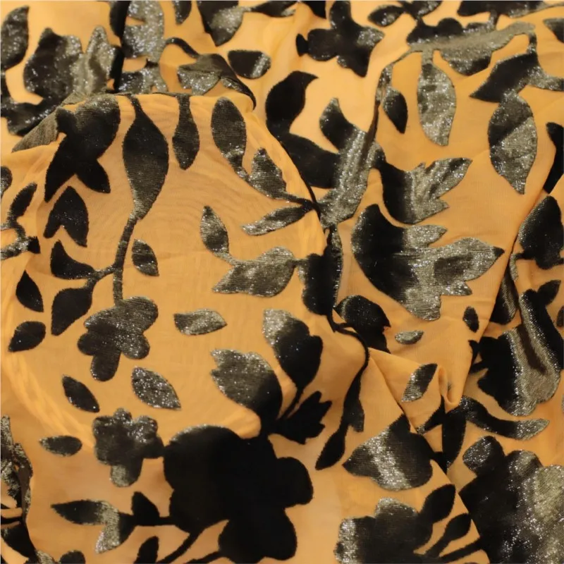 Tecido de brocado aveludado de seda semi-lustrous tecido de veludo manchado e em relevo para camisolas saias cheongsam