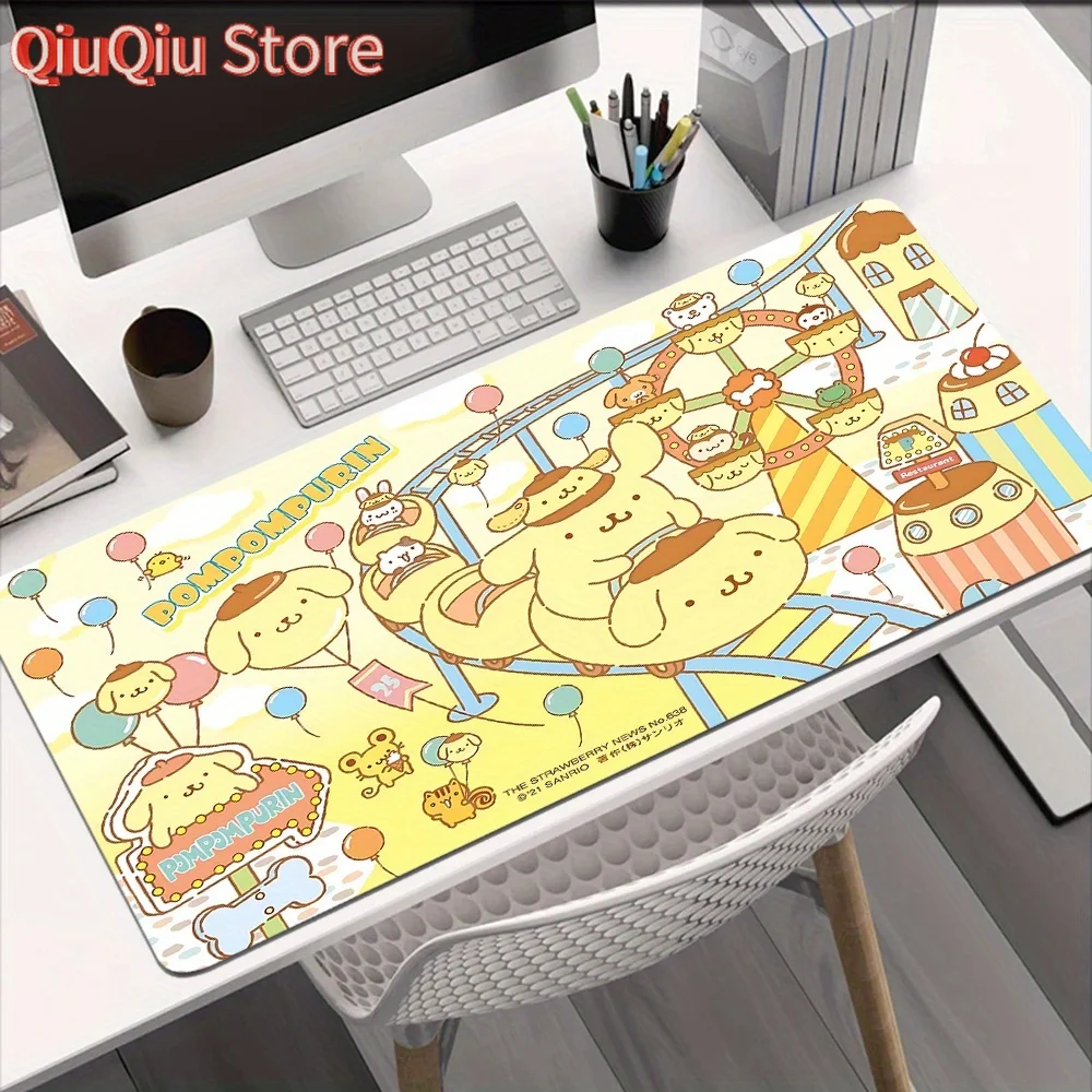 

1pc Sanrio Pompompurin Anime Mouse Pad, High-Definition Vibrant Color Gaming Mouse Mat, Large Size 40x90/30x60/30x80cm, Non-Slip