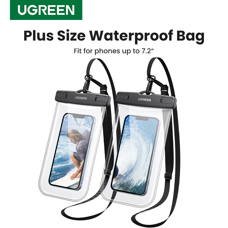 UGREEN 7.2 inch IPX8 Waterproof Phone Case Bag For iPhone 14 13 12 Pro Max Protective Case Universal Swimming Pouch Bag