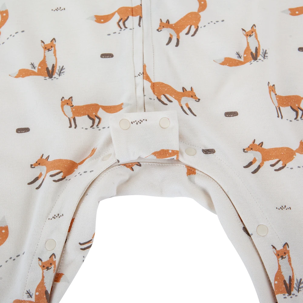 كيس نوم من القطن الخالص بأكمام قصيرة وساق مقسمة طبقة واحدة للطفل قابل للتنفس ومضاد للركل وحركة مجانية وبئر #6