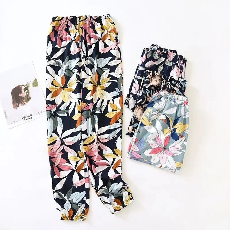Japanese Sle Thin Cotton Trousers for Women Spring Summer Casual Loose Fit Pants Comfortable Breathable Ladies Faion