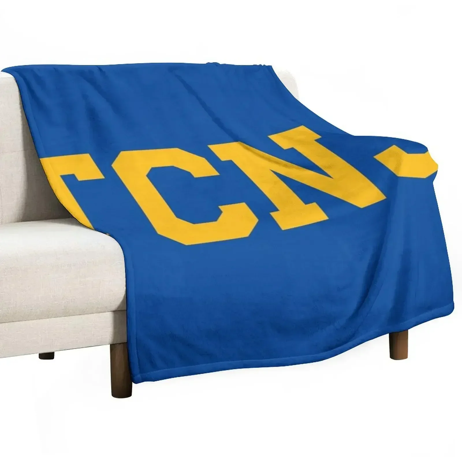 tcnj - varisty font Throw Blanket Winter beds Picnic Blankets