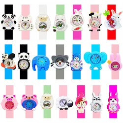 Children Electronic Digital Watch Cartoon Panda Elephant Cat Sheep Rabbit Animal Toys Kids Slap Watches for Boys Girls Bracelet