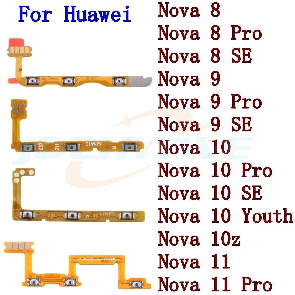 Power ON OFF Mute Switch Control Key Volume Button Flex Cable For Huawei Nova 8 9 SE Pro 10 Youth 11 Pro 10SE Replacement Parts