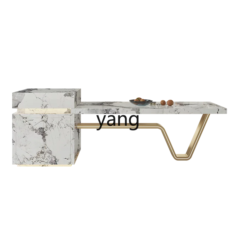 Lmm rock slab island dining table integrated household open kitchen guide table