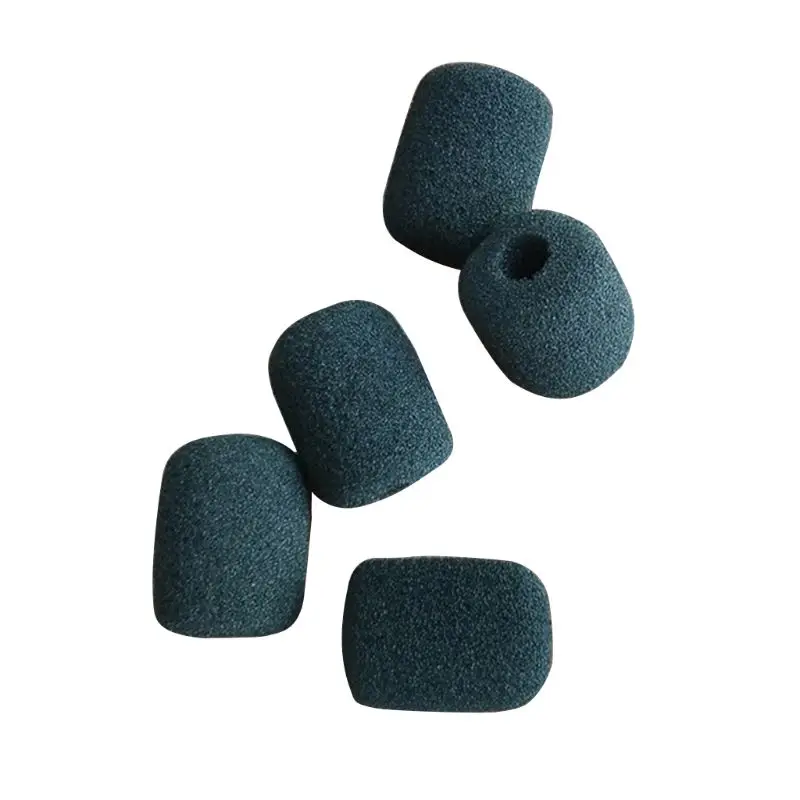 5 pçs preto microfone fone de ouvido espuma esponja pára-brisas mic capa