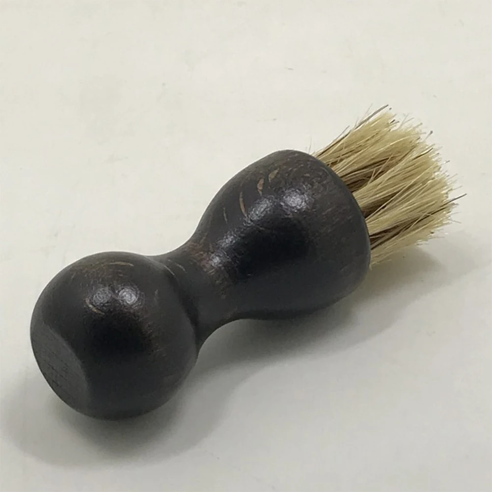 

2pcs Beech Wood Bristle Brush for Shoes Cleaning Portable Polishing Multifunction Durable Odorless Lightweight Storage