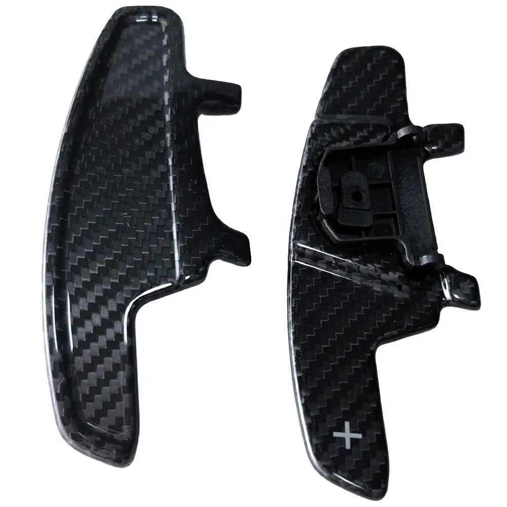 

Car Black Car Shift Paddle Steering Wheel Shifter Cover Trim Stickers for Volkswagen VW Golf 7 R-Line GTI