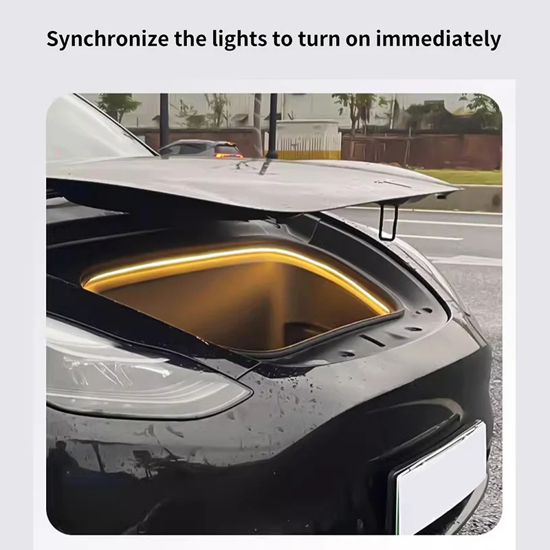 Fournitures spéciales de modification intérieure Tesla modèle Y/modèle 3, capot, éclairage de coffre avant, éclairage d'ambiance