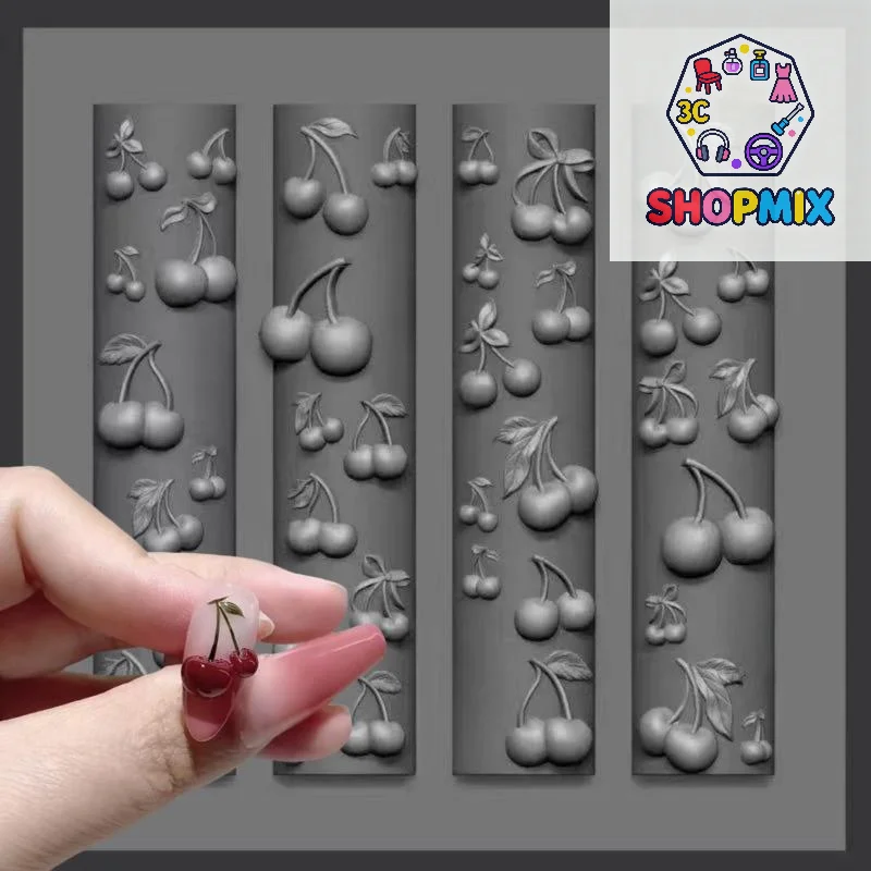 3d rosa flor borboleta molde de silicone decorações da arte do prego diy cereja design modelos de unhas jóias artesanato manicure ferramenta de design