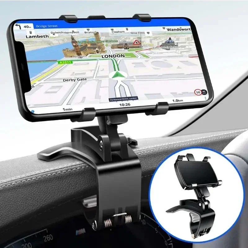 1PC Universal 360 Degree Rotation Car Dashboard Smartphone Bracket Car Clip Mount Dashboard Gps Mobile Car Holder Phone Stand