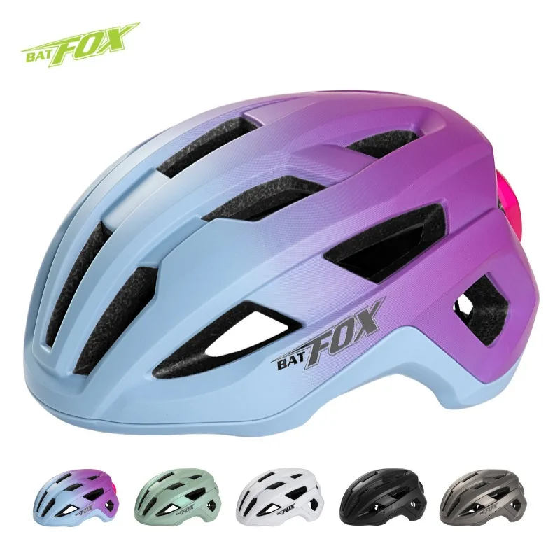 BATFOX Cycling Helmet Road Bike Helmet One-piece Adjusted Outdoor Sports Ultralight Aero Safely Cap Man Women MTB Bike Helmet