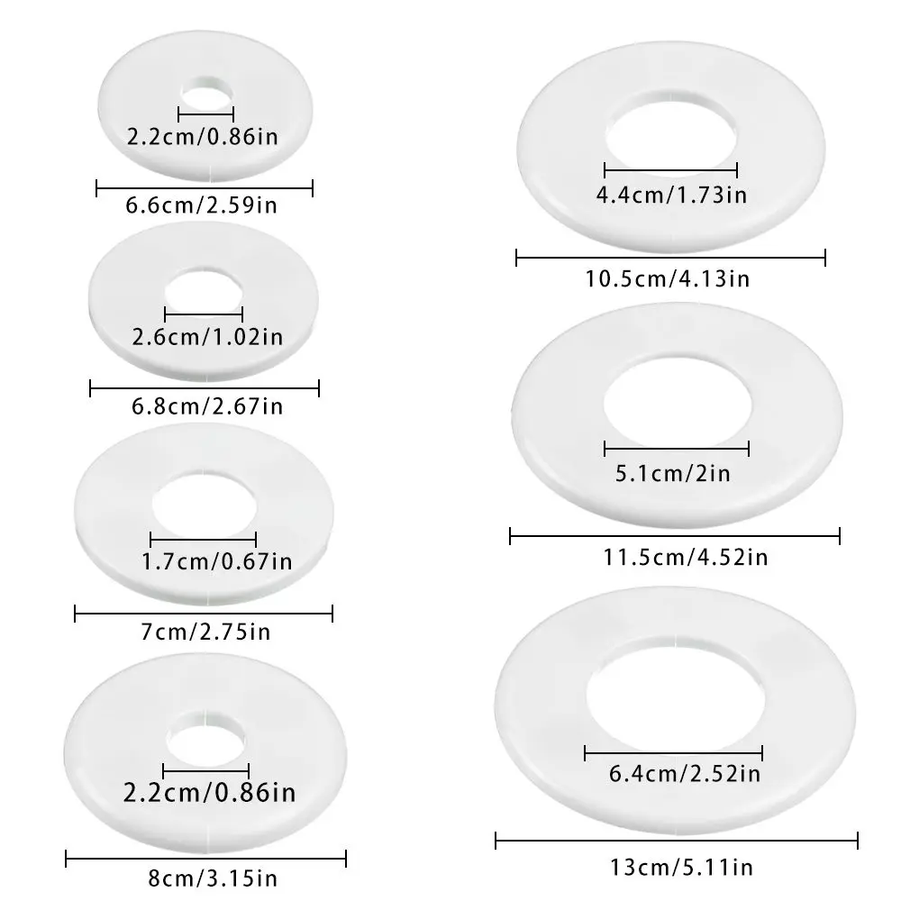 Kitchen Wall Flange Plastic Flange Cover Pipe Wall Covers Air Conditioning Hole Decoration Faucet Accessories Decorative Cover