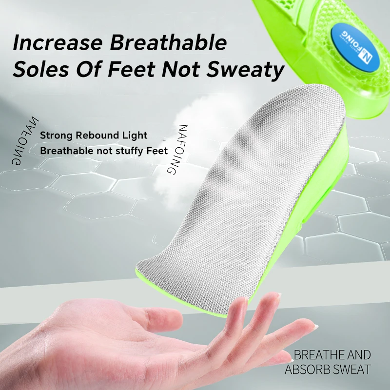 1 paar Hoogte Toename Inlegzolen Schoenen Platvoeten Steunzool Orthopedische Inlegzolen Sneakers Hak Lift Half Schoen Pads Hoogte Boosters