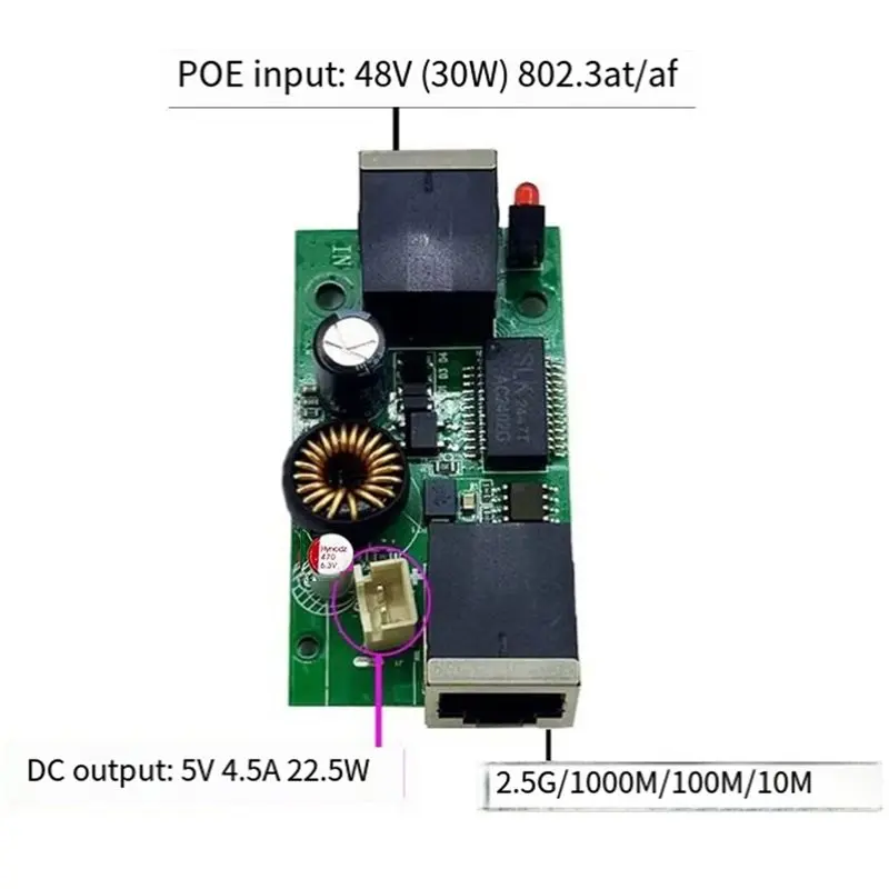 au61-novo-splitter-poe-power-over-ethernet-ativo-isolado-de-27w-48v-para-5v-12v-ieee8023af-at-com-saida-dc-12-5v-25g-10-100-1000mbps