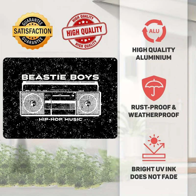 Beastie Boys Hip-Hop Music Metal Poster Perfect Gift for Fans Lovers Personalized Wall Art Metal Sign for Home Decor Items Room