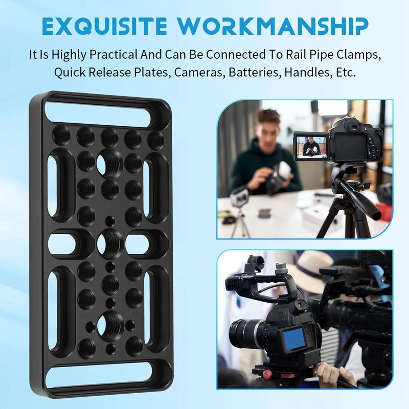 Snelsluitplaat Multifunctionele Uitbreidende Koude Schoen Kaasplaat Dubbele Gat Buisklem Driepoot Adapterplaat