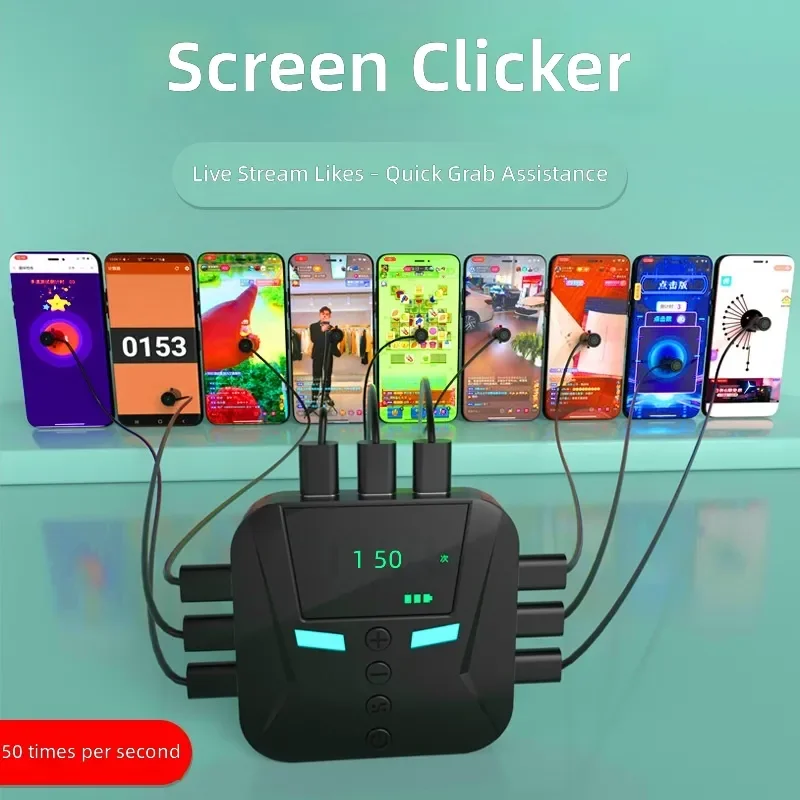for Mobile Phone Automatic Screen Clicker Intelligent Connection Device for Live Broadcast Likes and Platform Tapping