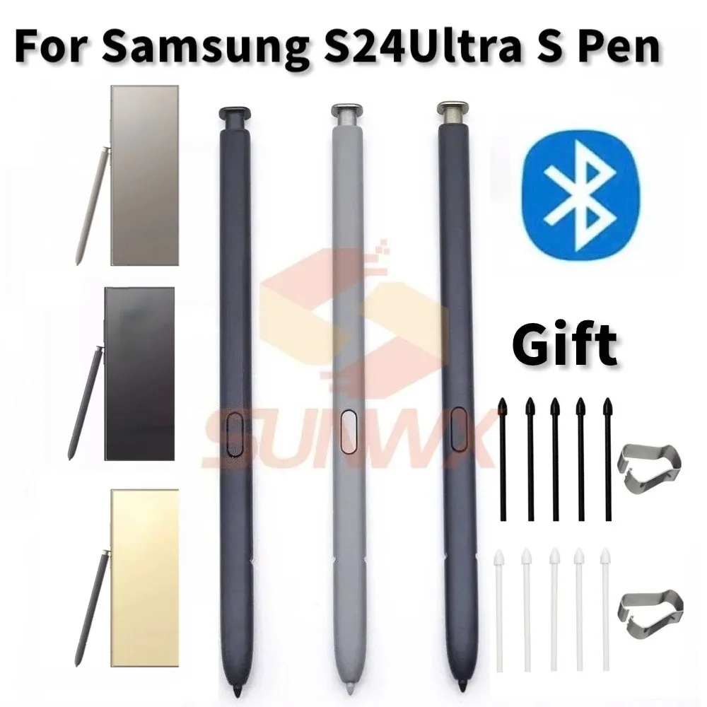 

Стилус для Samsung Galaxy S24 Ultra SM-928B/W/U Стилус для сенсорного экрана S Pen Карандаш с функцией Bluetooth Поддержка Air Command