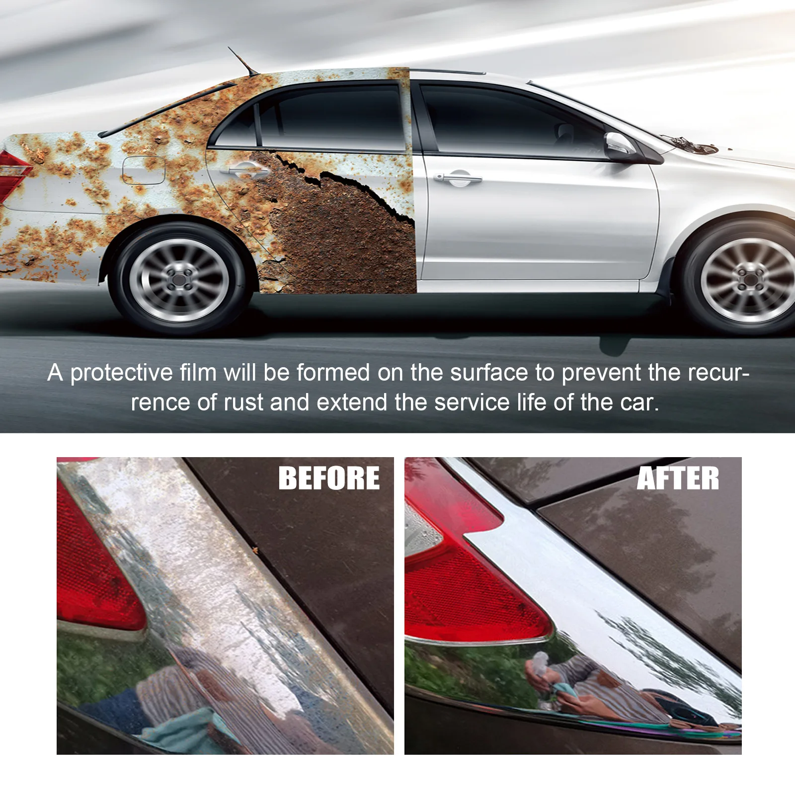 100ml Rust Inhibitor Paint Rust Remover Derusting Spray Car Rust Removal Spray Car Wheel Hub Rust Remover Car Accessories