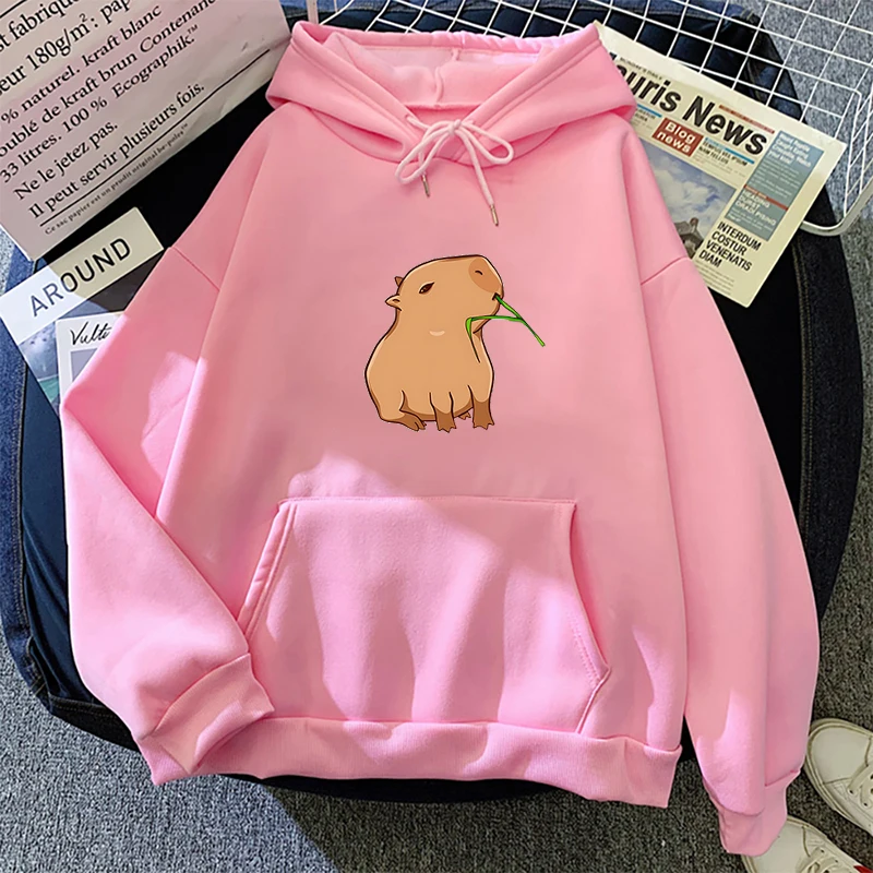 Funny Capybara Print Hoodie Women/Men Kawaii Cartoon Tops Sweatshirt for Girls Unisex Fashion Harajuku Graphic Hooded Pullovers