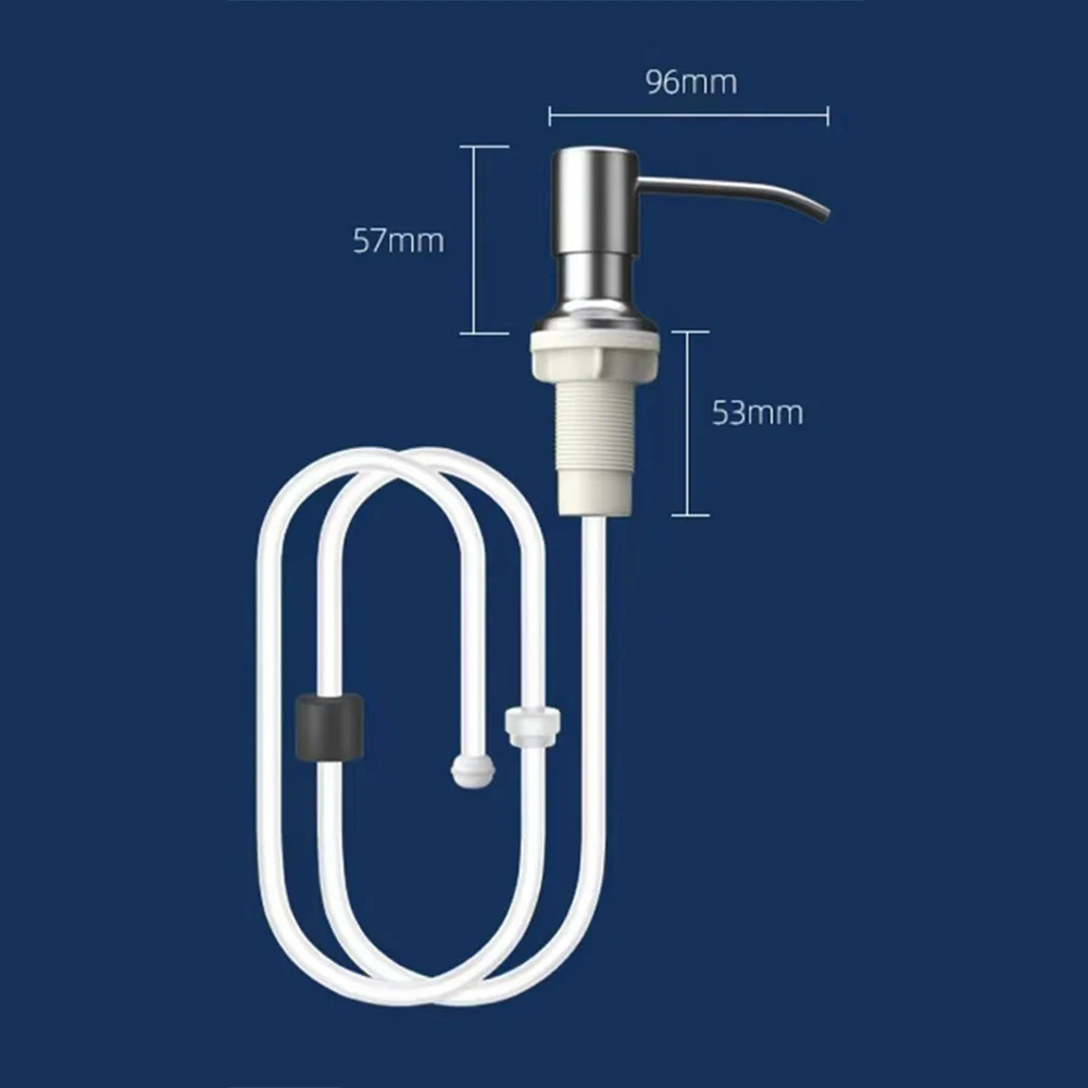 Kit de tubo de extensión de dispensador de líquido, bombas de detergente de loción de acero inoxidable, tubo de extensión, rotación de 360 grados para el hogar y la cocina