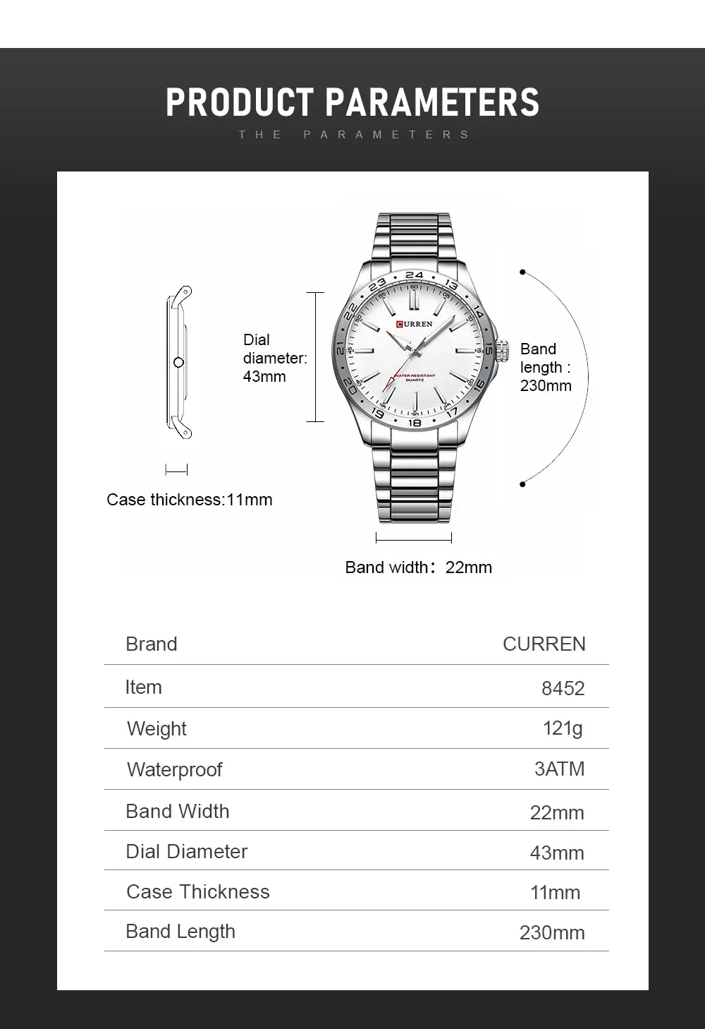 Curren 8452 Men Ultra Thin Quartz Watch Simple Hodinky Fashion Stainless Steel Wristwatch for Male Clock Relogio Masculino 2025