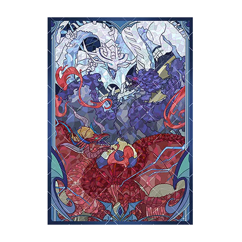 

50pcs/set Yu-Gi-OH! Dragon Ruler Flash Card Sleeve PTCG Anime Game Collection Card Protective Cover Gift Toy 63*90mm