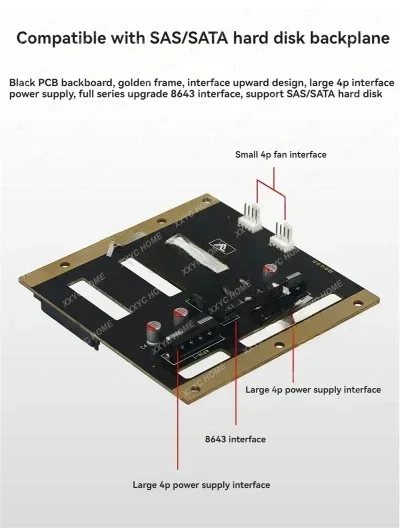Nieuwe Kantoor Thuis Opslag Серверное шасси с возможностью горячей замены Nas Case Sata Backplane Usb3.0 Ondersteuning Matx Moederbord