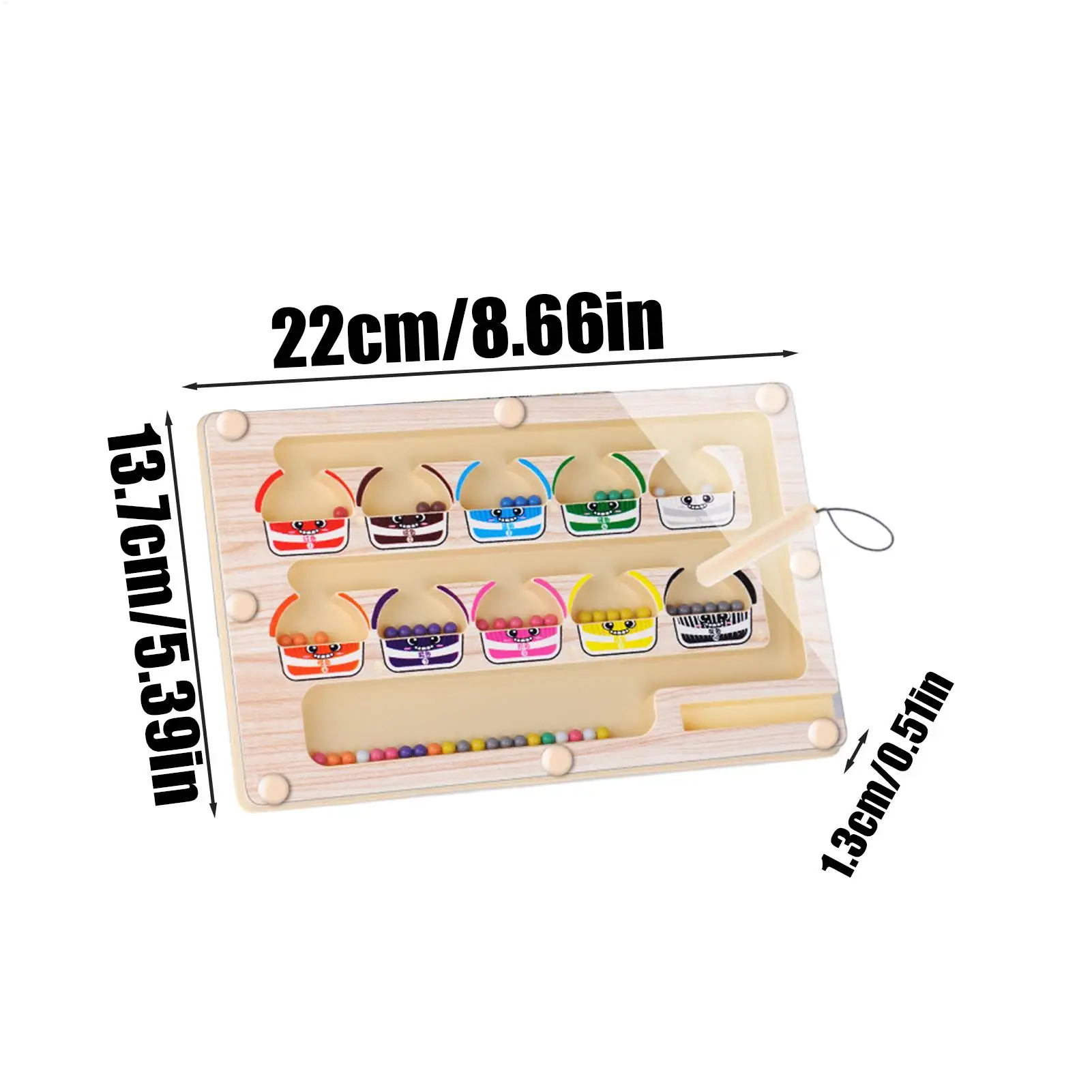Montessori Magnetische Farbe Sortierung Labyrinth Anzahl Labyrinth Spielzeug Holz Puzzle Aktivität Bord Feinmotorik Spielzeug Für Kinder 36 monate +
