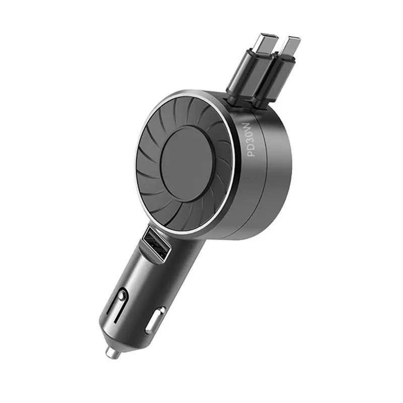 

Stable-PD30W Retractable Car , 3 In 1 Fast Car , 2 Retractable Cables Car Adapter