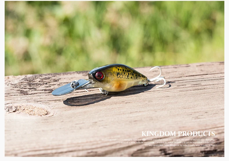 Kingdom Crazy Crankbaits Langsam Sinkende Angelköder Mini Minnow Swing Kleine Cranks Harte Köder 5g 37mm Wobbler Angelzubehör – Detail 14