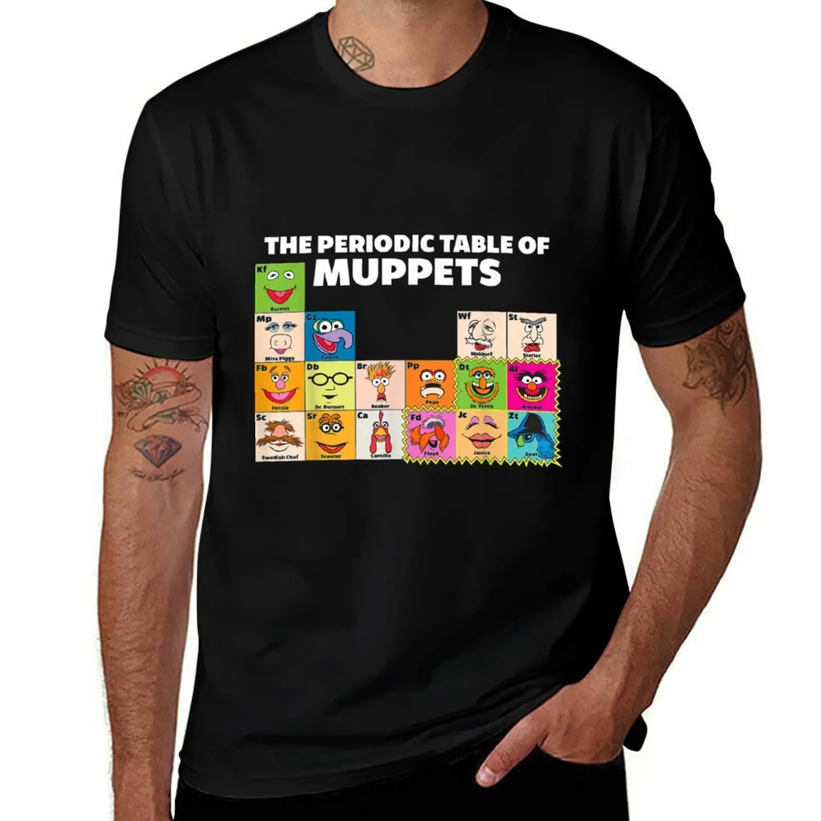 

The Muppets Periodic Table Of The Muppets T-Shirt cotton t shirts man 100% man t shirts high quality luxury brand T-shirt