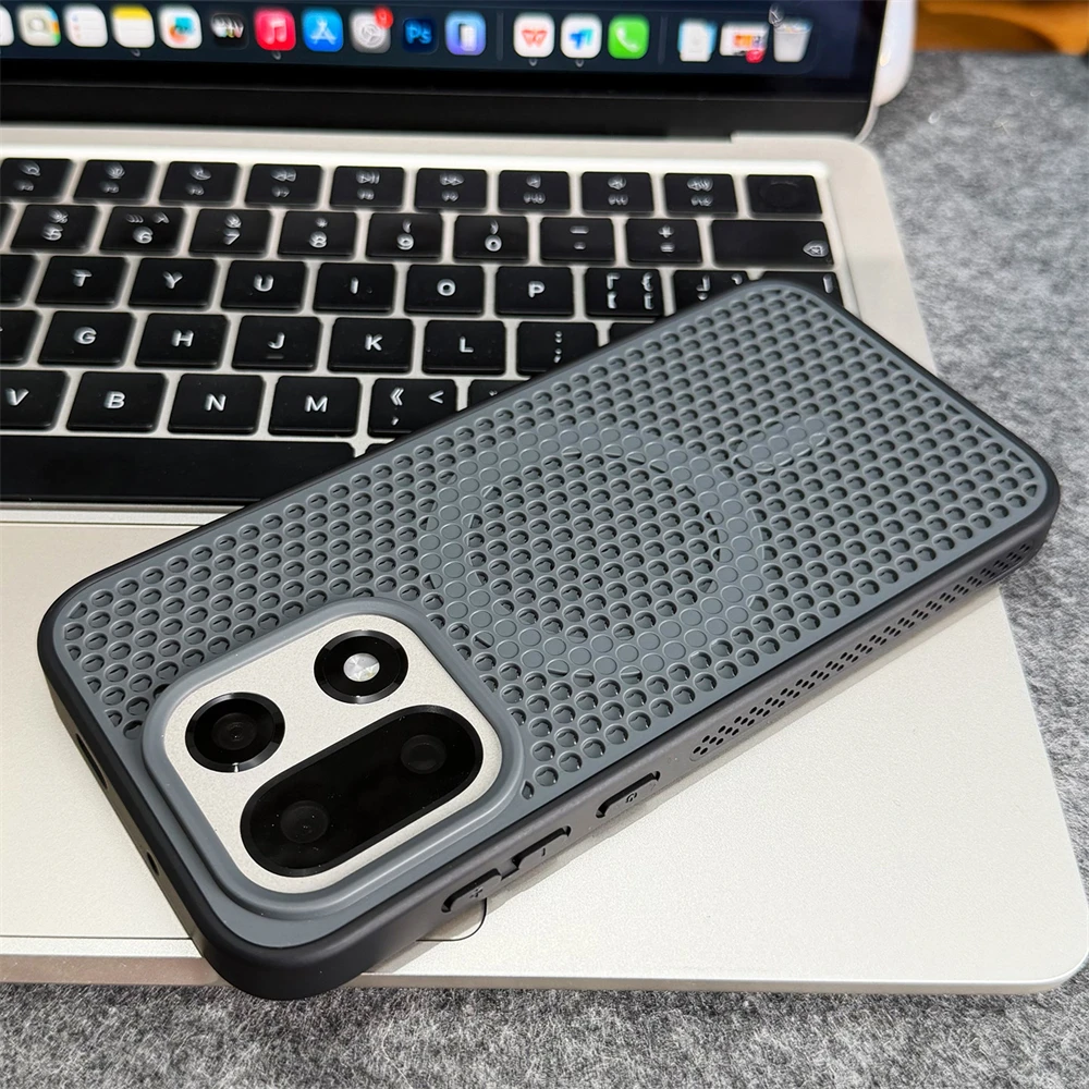Fashion Two Color Honeycomb Heat Dissipation Magnetic Case For OnePlus 15 15R 1+ 13 13R Wireless Charge Cooling Shockproof Cover